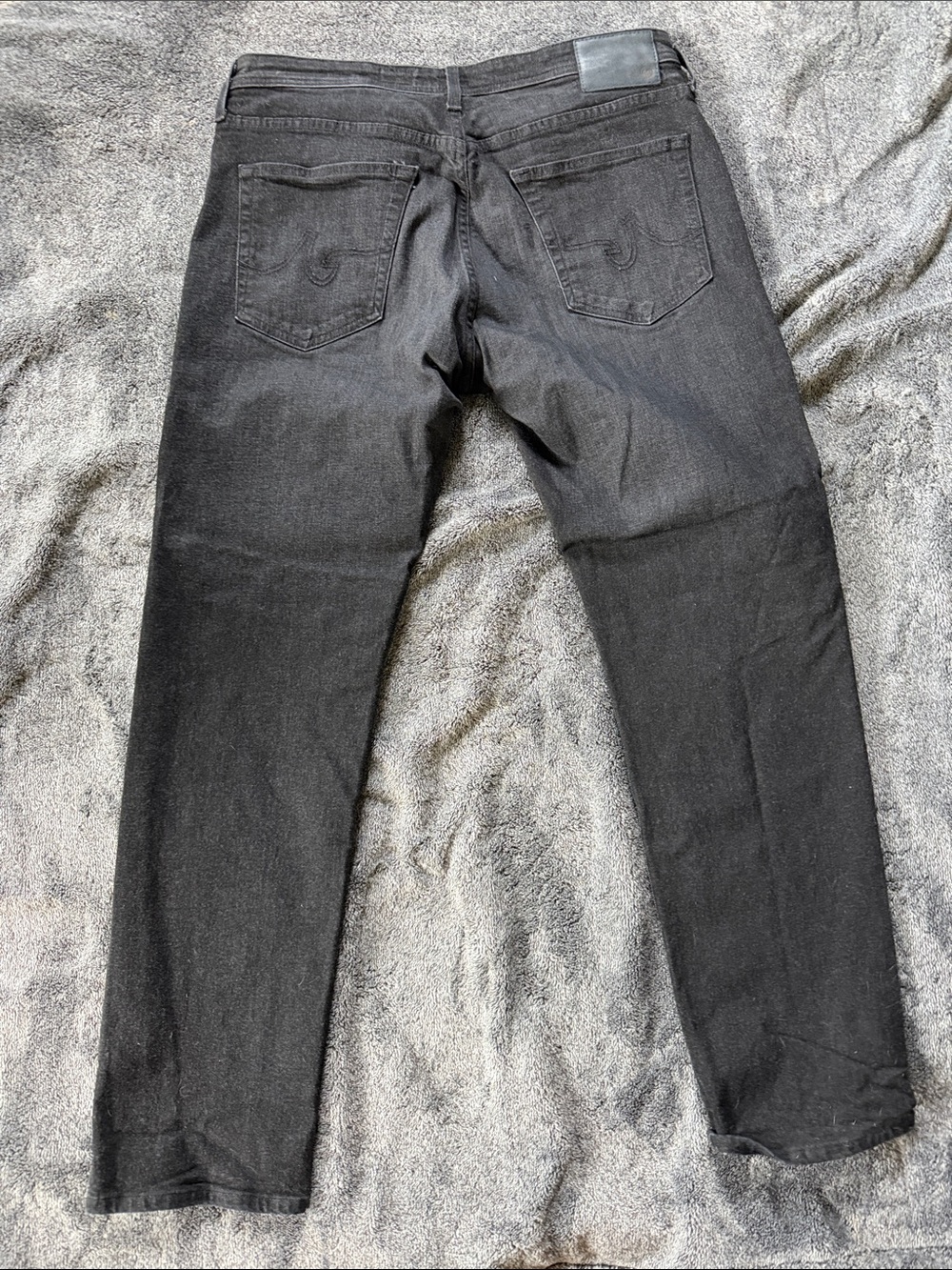 AG graduate  Black Straight-Leg Jeans